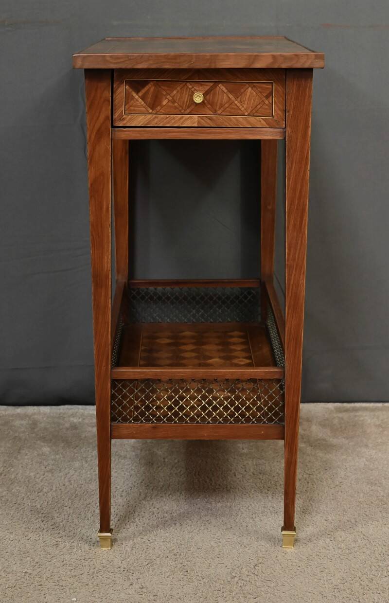 Mahogany marquetry coffee table, Louis XVI style – 1920