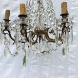 Chandelier in bronze and Crystal
