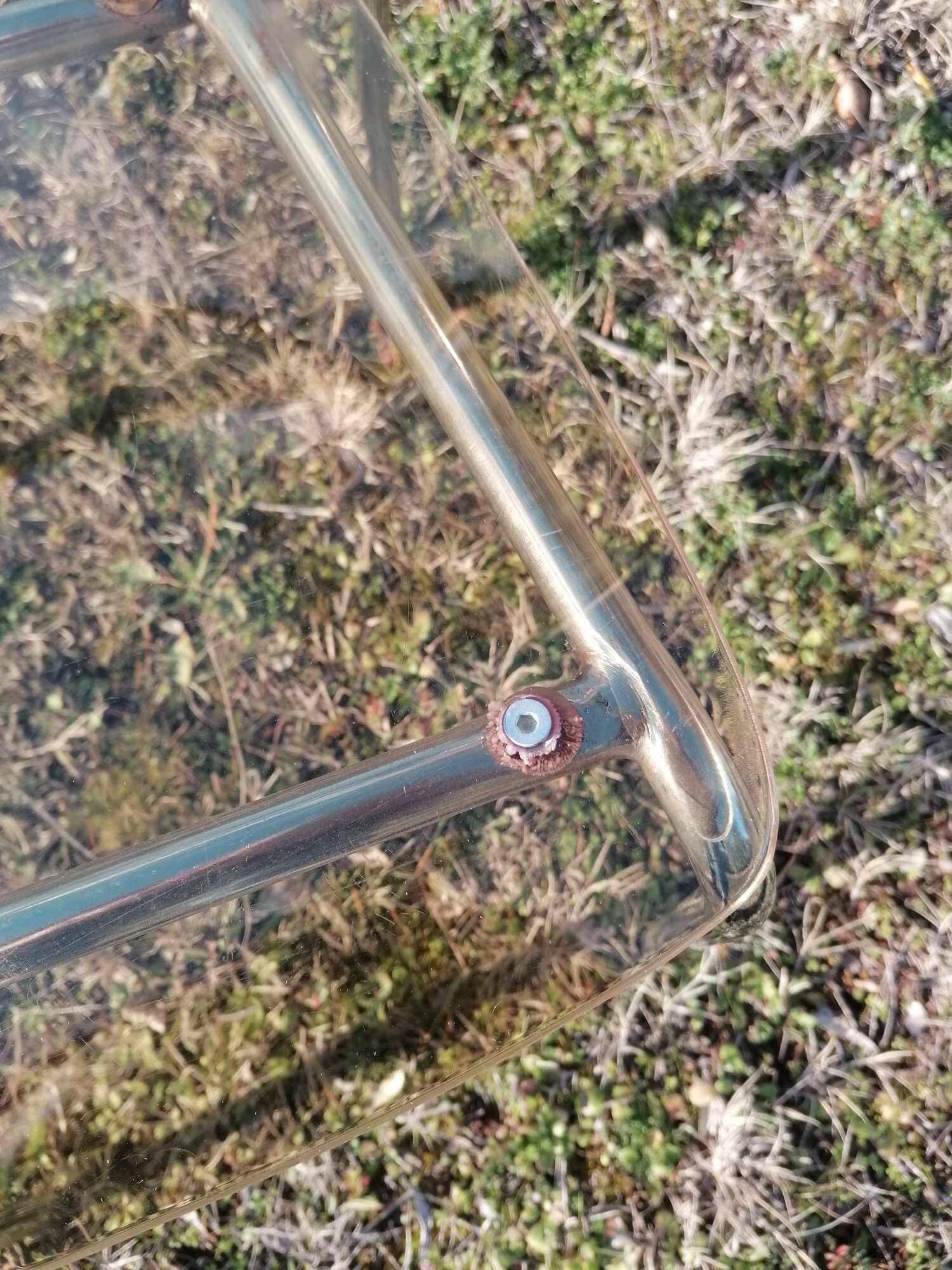 Vintage designer chair in plexiglass and chrome 1980