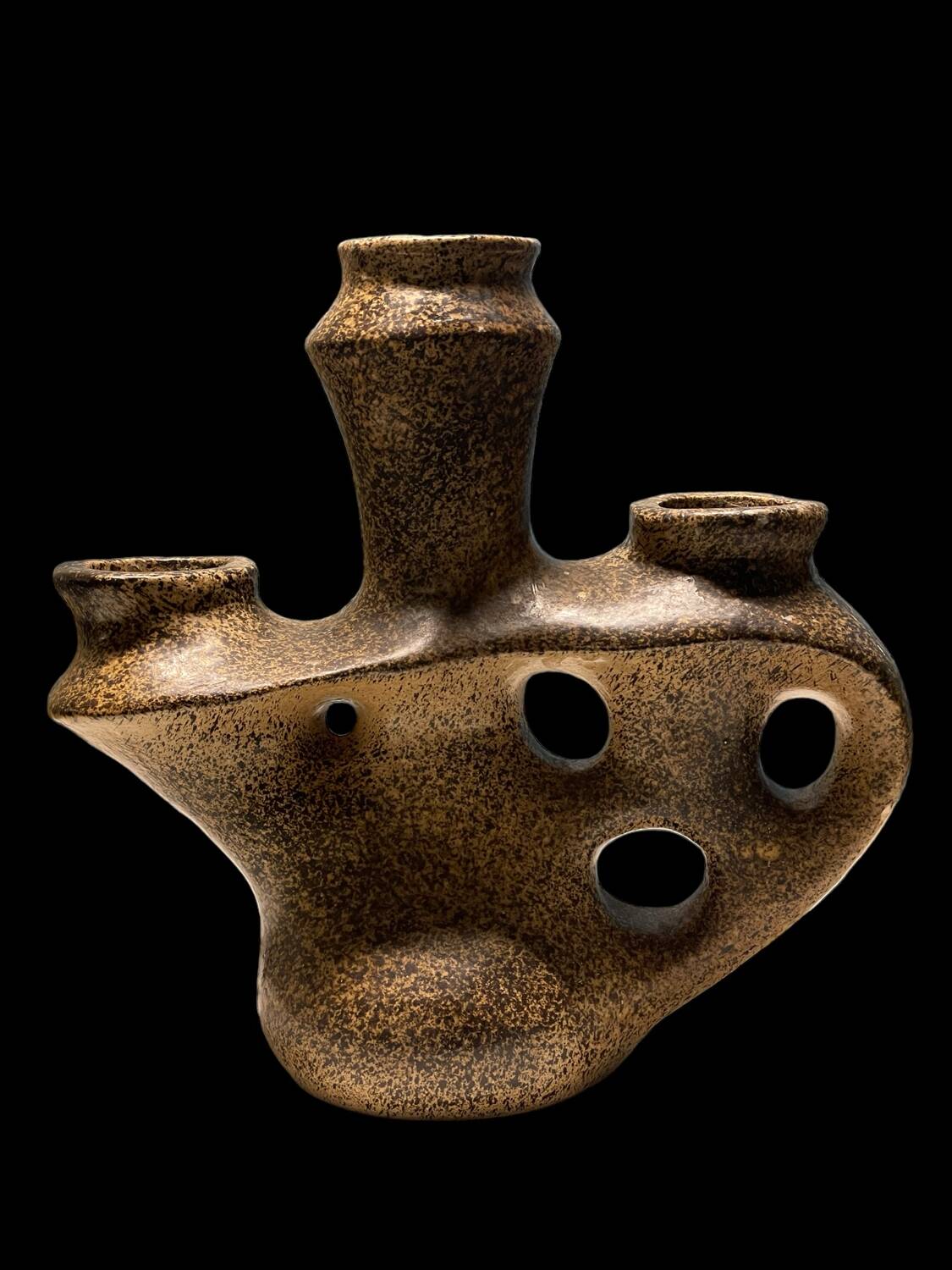 Ceramic candle holder from Quimper 1950 signed