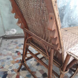 Lounge chair vintage rattan
