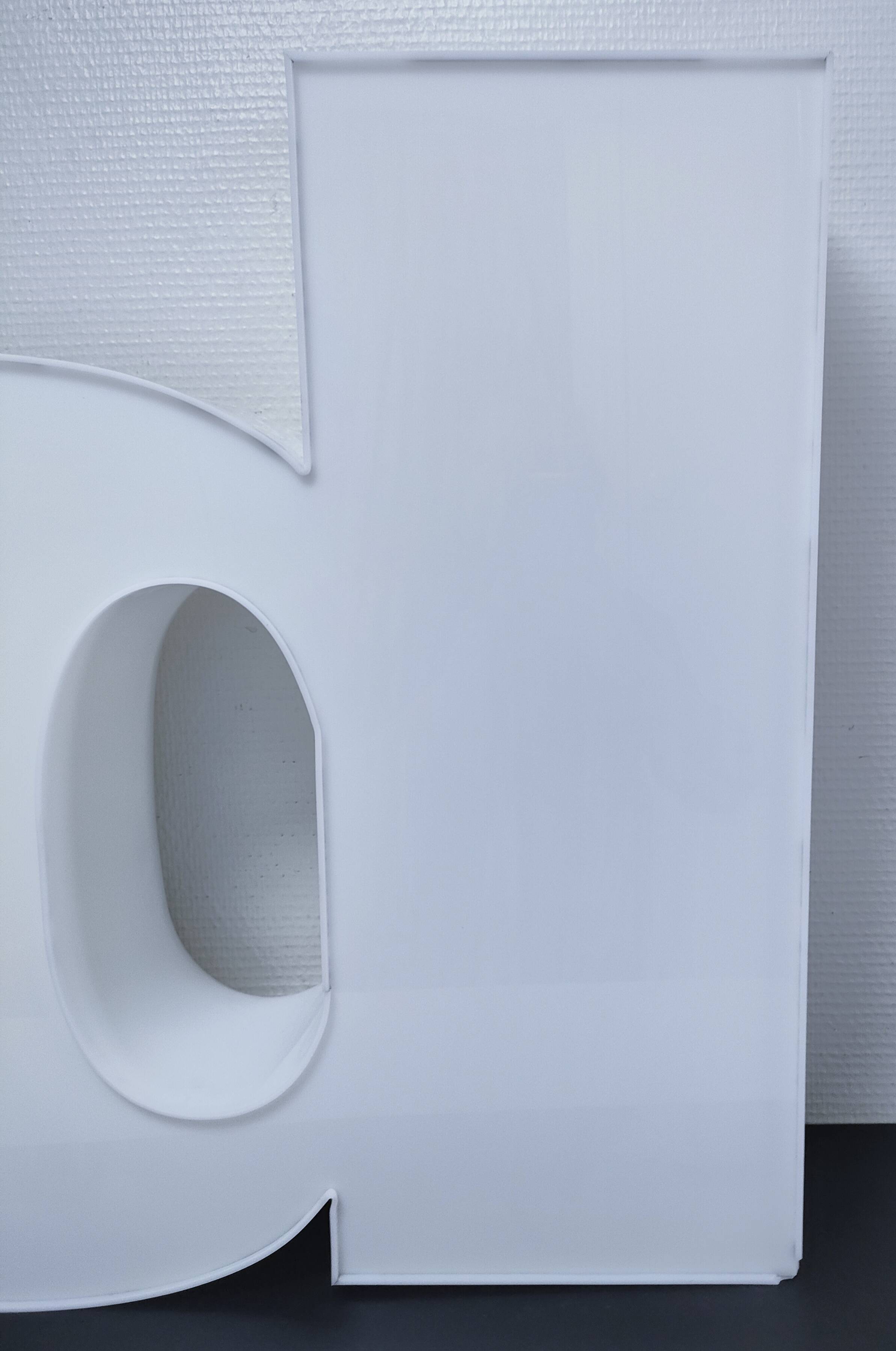 Letter lamp "D" plexiglass 80s