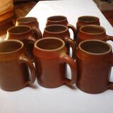 Set of 9 sandstone mugs