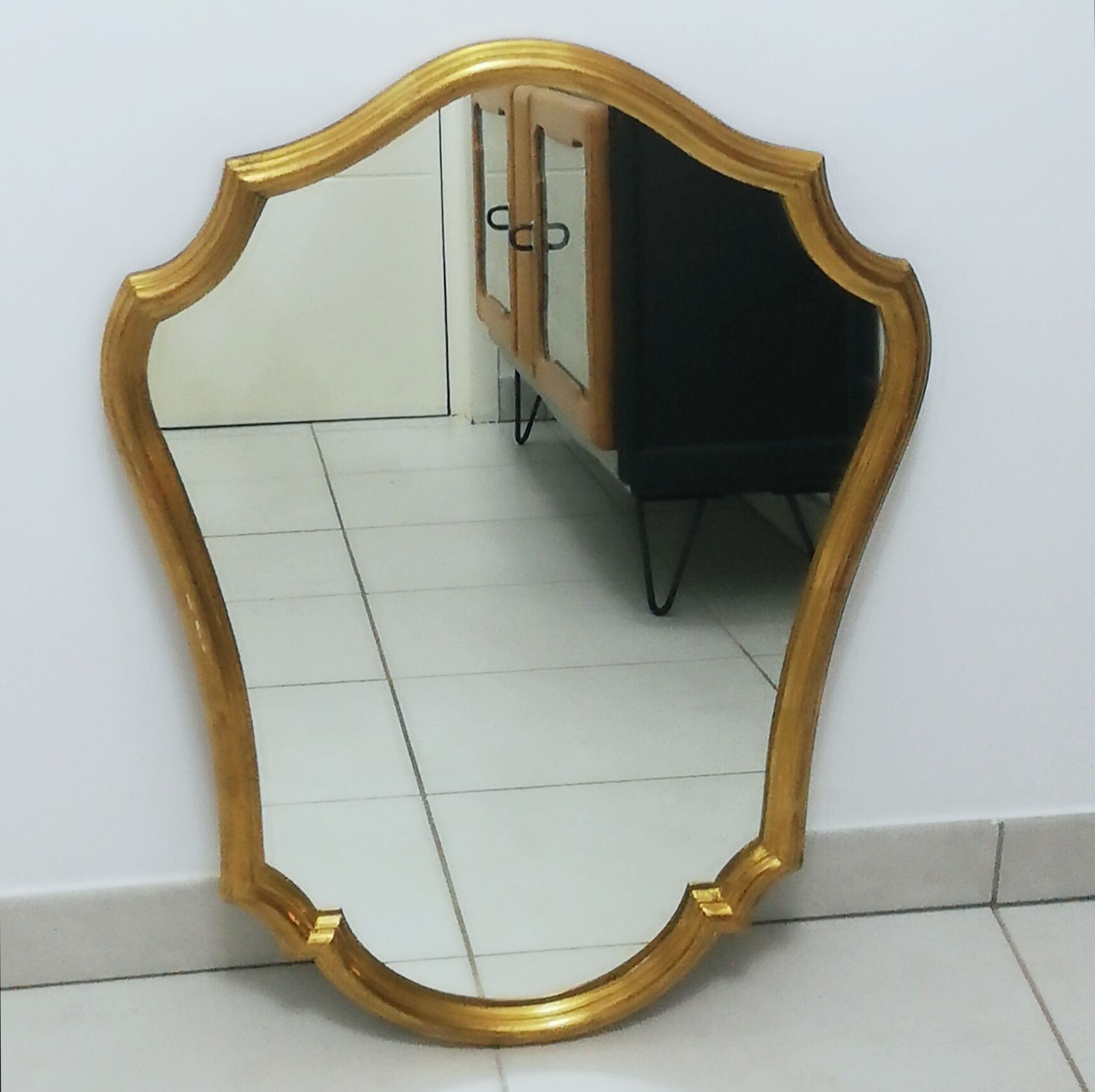 Gilded wooden mirror Louis XV style 57 x 74cm