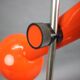1970s German Orange Adjustable Desk Lamp Bauhaus Style