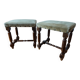 Pair of vintage Dutch stools with a patina – Wabi-Sabi spirit