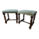 Pair of vintage Dutch stools with a patina – Wabi-Sabi spirit