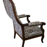 Old voltaire armchair in walnut style louis phillipe