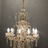 Italian Murano Crystal Chandelier, 1950s