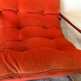 Vintage pop heater armchair 1970's chrome tubing