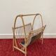 Vintage bamboo rattan magazine holder