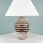 FRENCH WORK - Ceramic lamp in the style of Jean Besnard - France, circa 1950