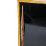 Low ash sideboard with sliding doors. 1960s.