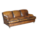 Howard & Son leather canapé, restored vintage, 3-seater