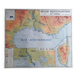 Carte scolaire vintage - central