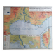 Vintage school map of France, Mediterranean, Corsica, Massif Central