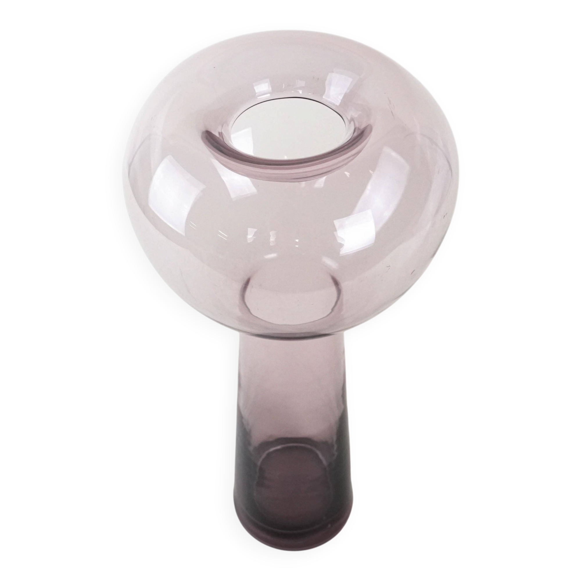 Glass vase, Italian design, 1970s, made in Italy