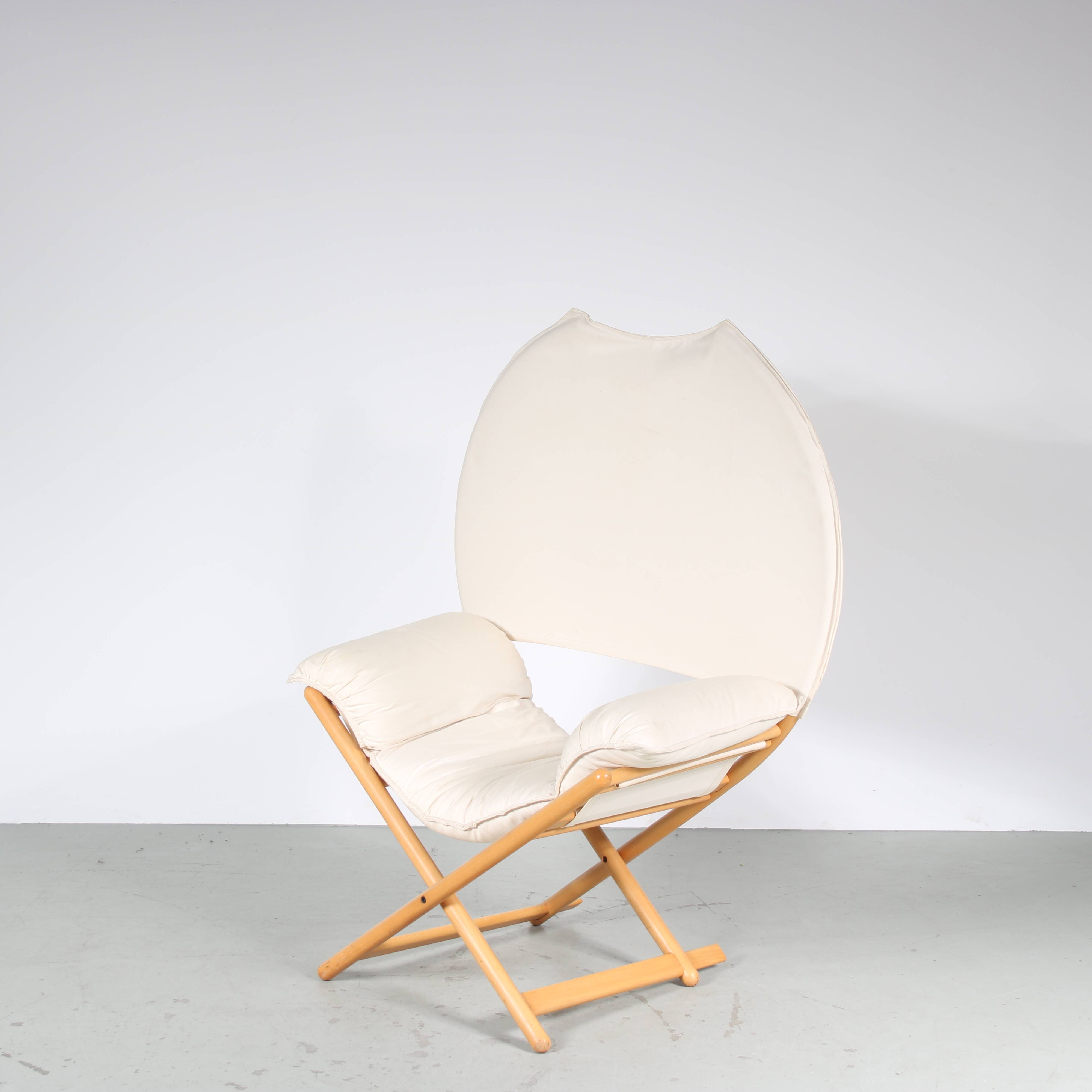 Chaise Vico Magistretti « Regina D'Africa » avec tabouret pour Alias, Italie 1970