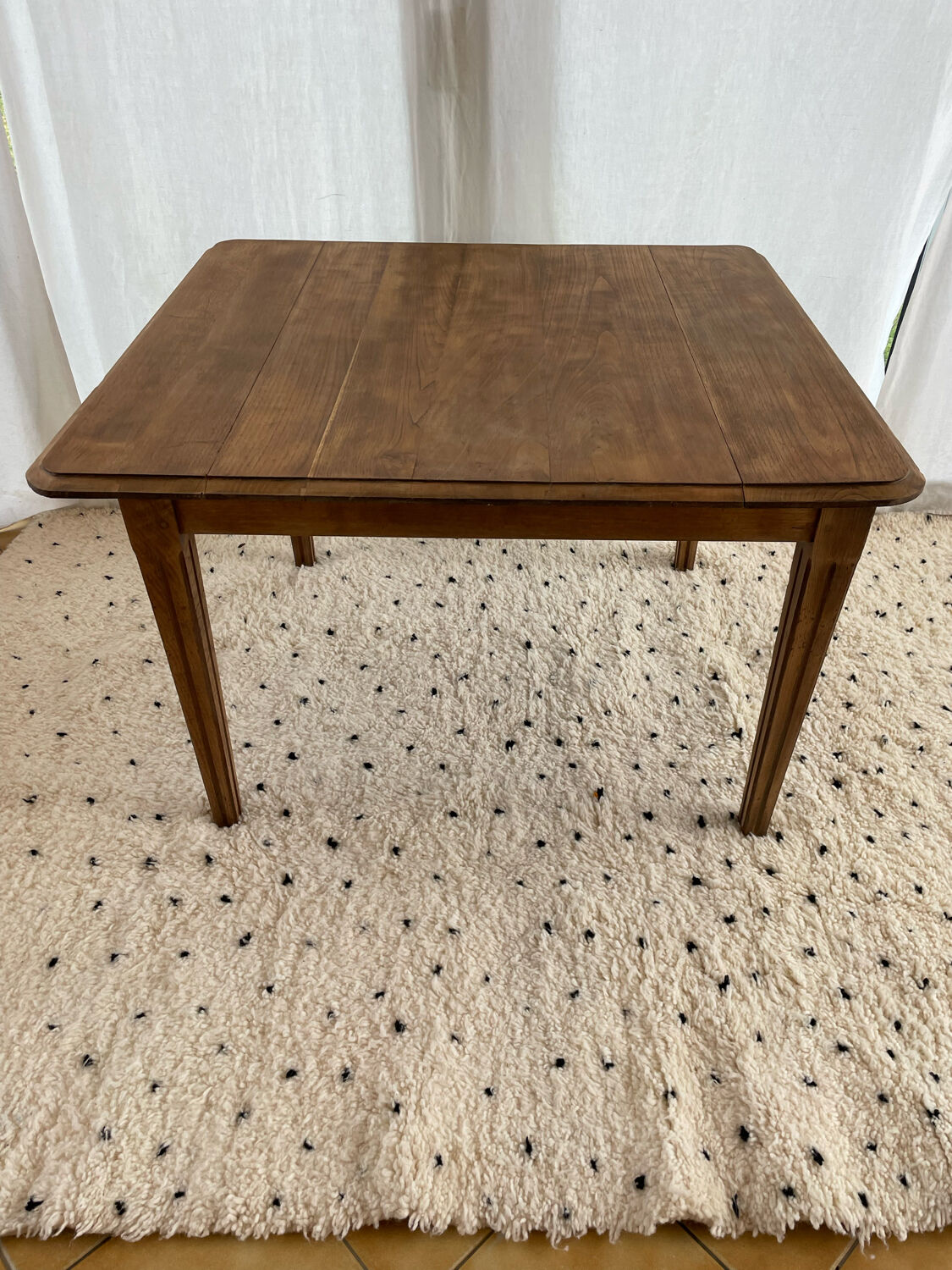 Vintage table in raw wood