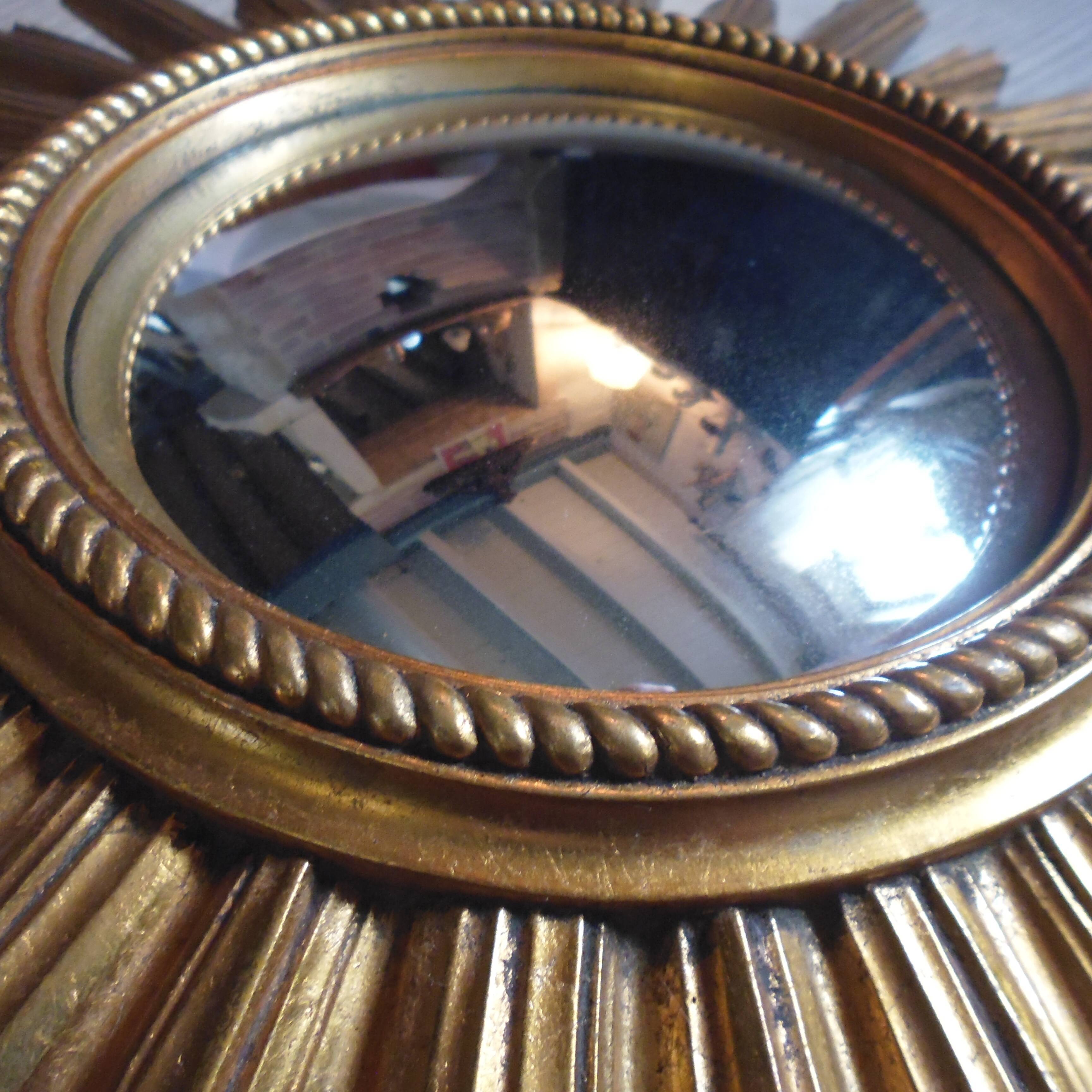 Golden witch sun mirror 70s / 58 cm