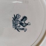Set of 6 dinner plates in Terre de fer earthenware, blue color