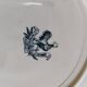 Set of 6 dinner plates in Terre de fer earthenware, blue color