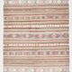 Grand Kilim Vintage en Couleurs Soft, Pièce Unique au Charme Bohème