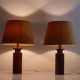 Pair of Danish teak lamps 1960