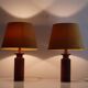 Paire de lampes danoises en teck 1960
