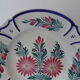 3 assiettes creuses fleuris HB signées