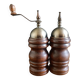 Wooden pepper mill and salt shaker set