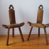 Brutalist tripod stools