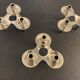 3 metal candlesticks 1970