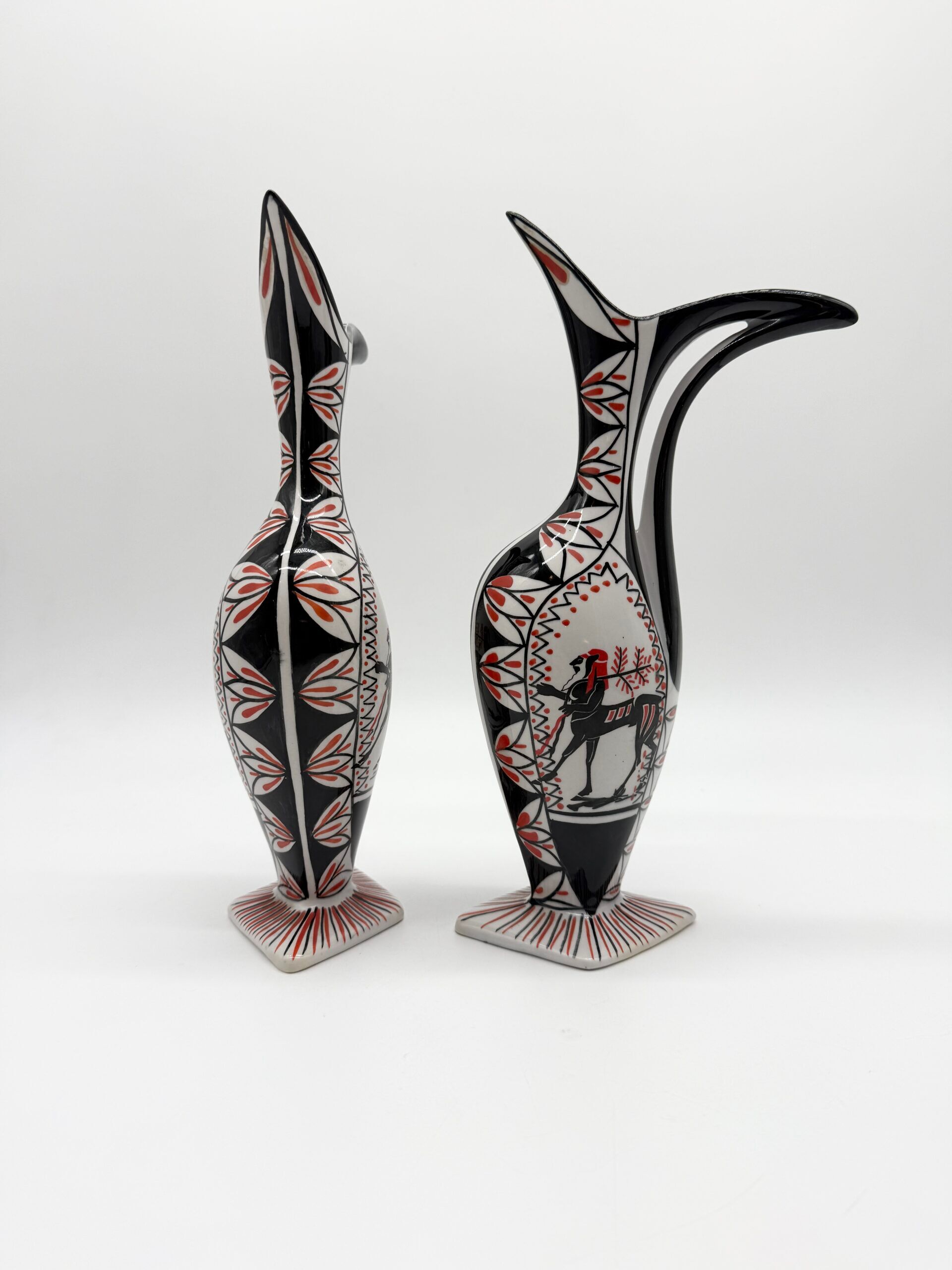 Pair of "zoomorphic" vases – ceramic, Italy, 1960s