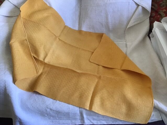 Yellow hemp tablecloth 65cmx100cm