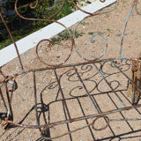 Old wrought iron bench
