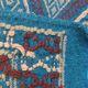 Handmade blue mergoum rug in natural wool
