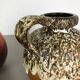 Set of Two Pottery Fat Lava Vases Model "484-21" Made by Scheurich Germany 1970s