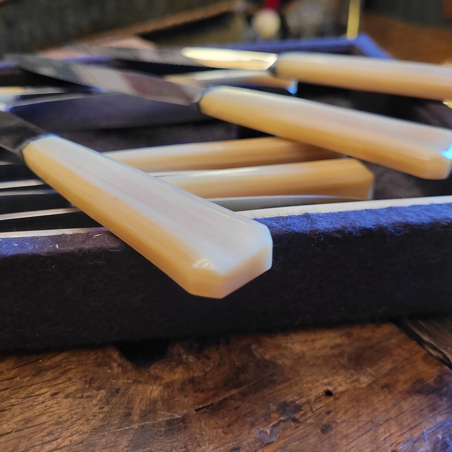 12 Rameau Sens stainless steel knives – France – 1950s/1970s