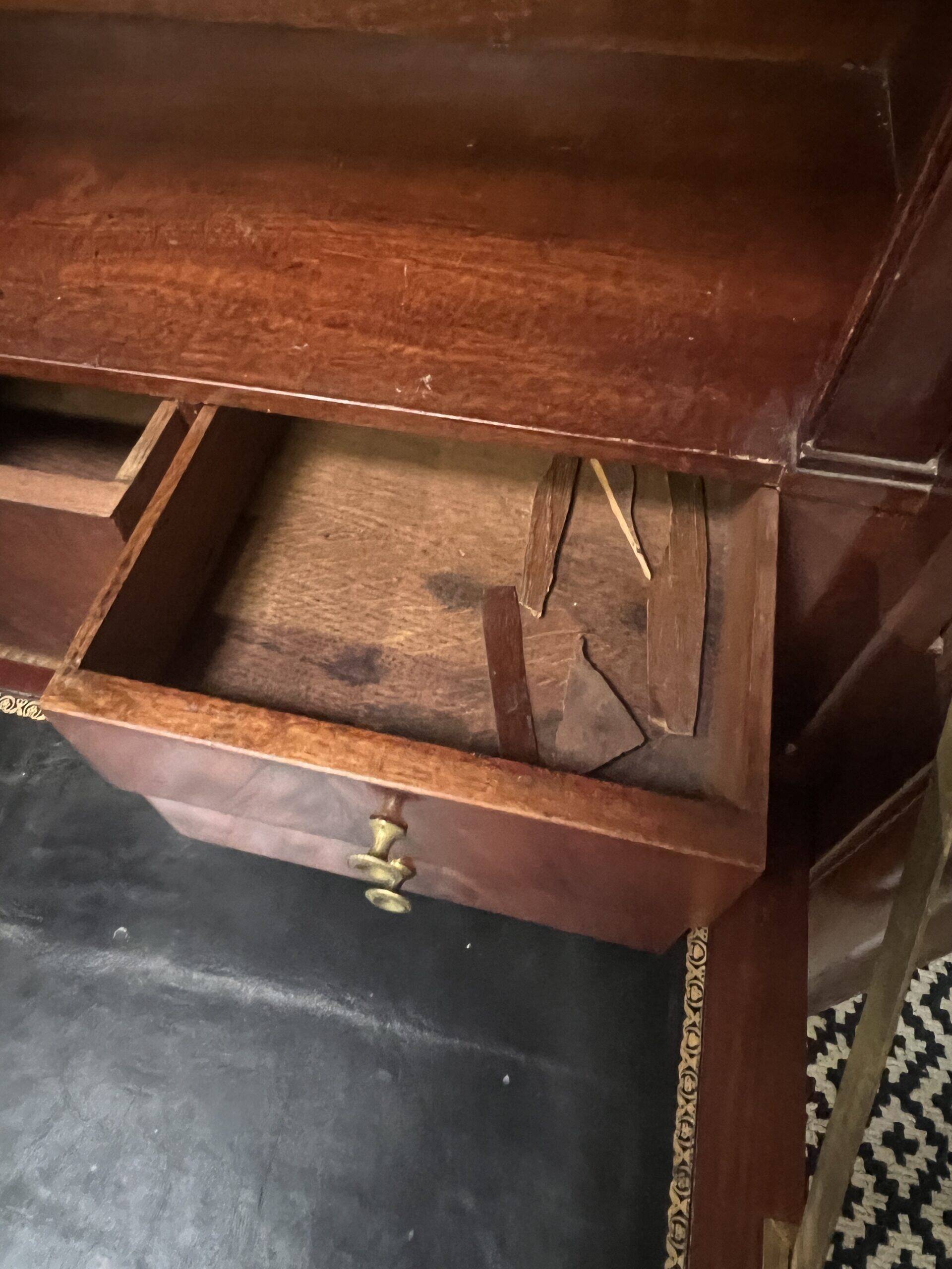 Empire period mahogany secretary, stamped Joseph Kochly, 19th century