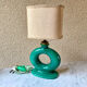 Table lamp in art ceramic Bordeaux