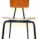 Set of 4 teak and metal chairs, Denmark, 1950