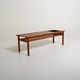 Scandinavian teak bench with planter, 1960s