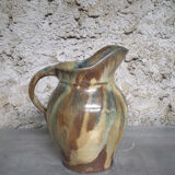 Glazed stoneware pitcher