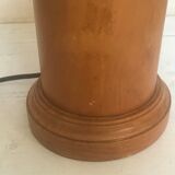 Turned wooden lamp