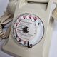 Vintage phone "PTT" in Bakelite, white, from the 60s