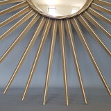 Mirror sun with witch's eye, silver color diameter 70 cm