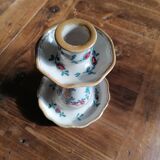 Candlestick decorated in ceramic