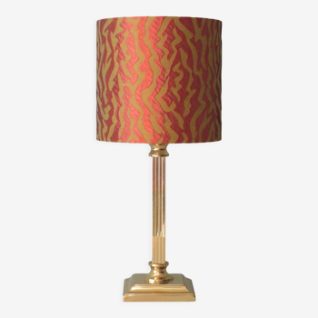 Hollywood regency style column table lamp by herda netherlands, 1970