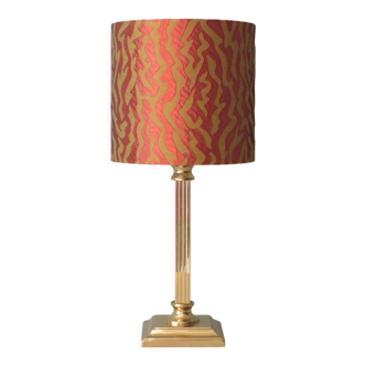 Hollywood regency style column table lamp by herda netherlands, 1970